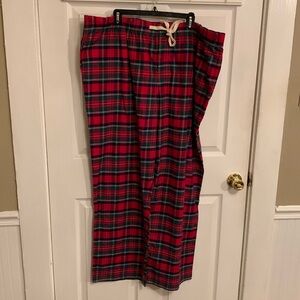 Vineyard Vines Men Plaid Flannel Lounge Pants Color: Red Velvet Size 3XB-Big